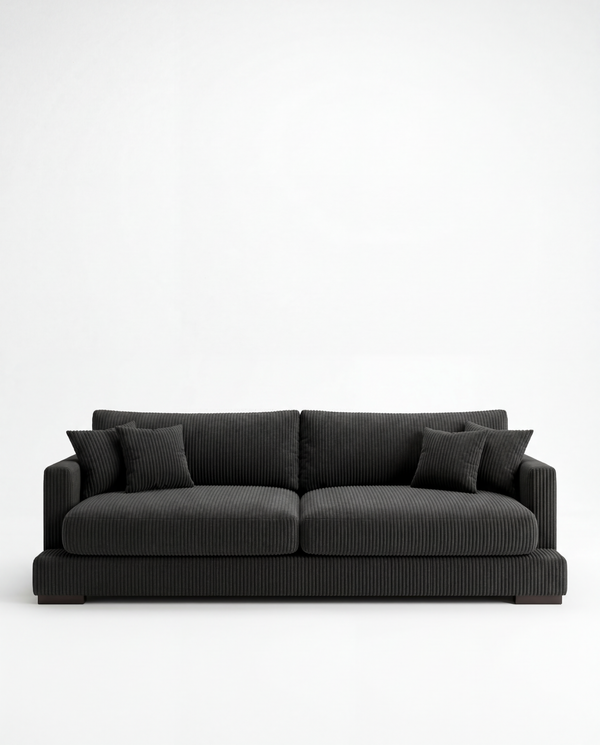 Cloud Sofa Bagira Black Corduroy