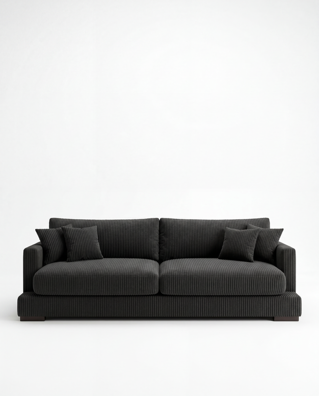 Cloud Sofa Bagira Black Corduroy Main Image