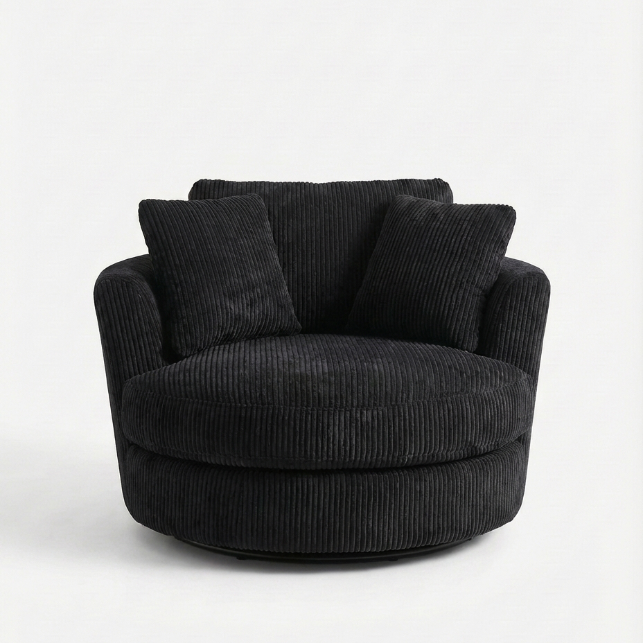 Cuddle Swivel Chair - Black