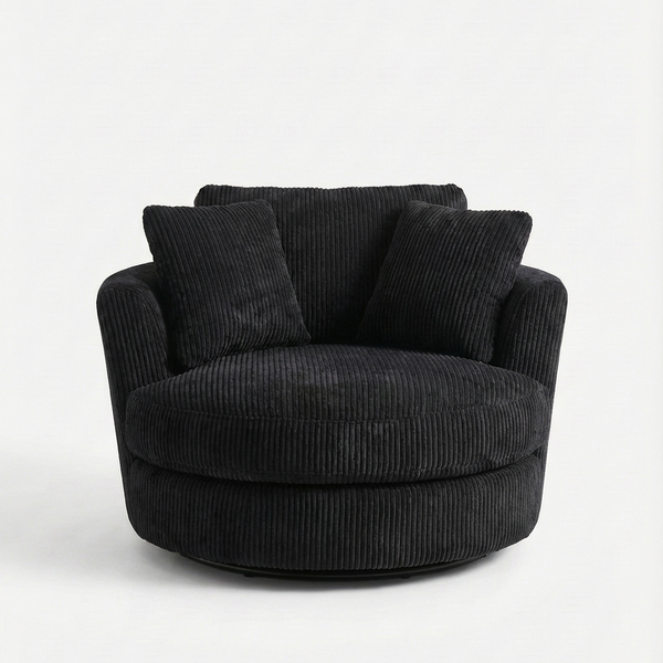 Cuddle Swivel Chair - Black