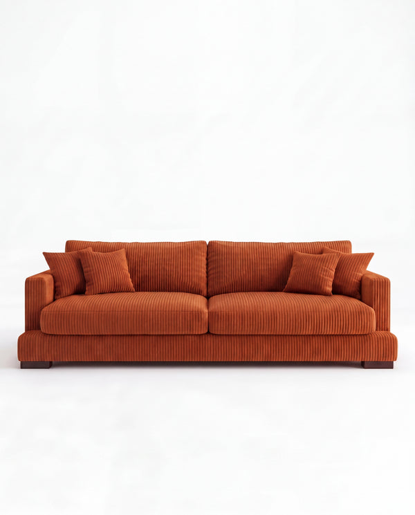 Cloud Sofa Burnt Orange Corduroy