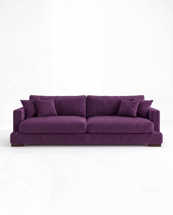 Cloud Sofa Purple Corduroy