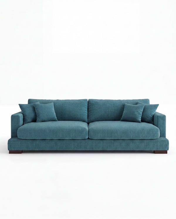 Cloud Sofa Aqua Corduroy