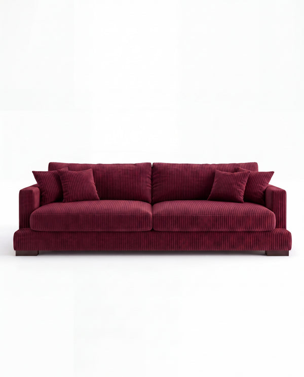 Cloud Sofa Burgundy Corduroy