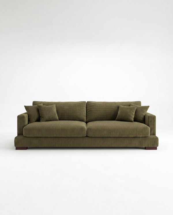 Cloud Sofa Olive Green Corduroy