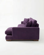 City Chaise Lounge Purple Corduroy