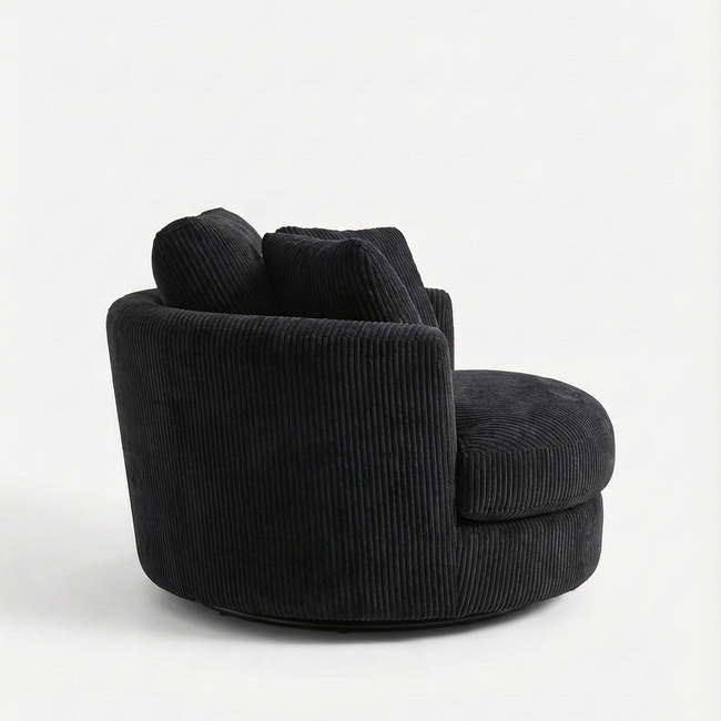 Cuddle Swivel Chair - Black Main Image