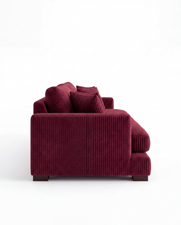 Cloud Sofa Burgundy Corduroy