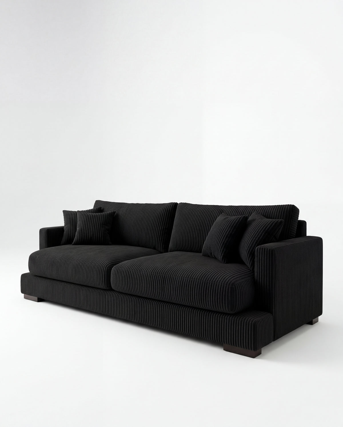 Cloud Sofa Bagira Black Corduroy