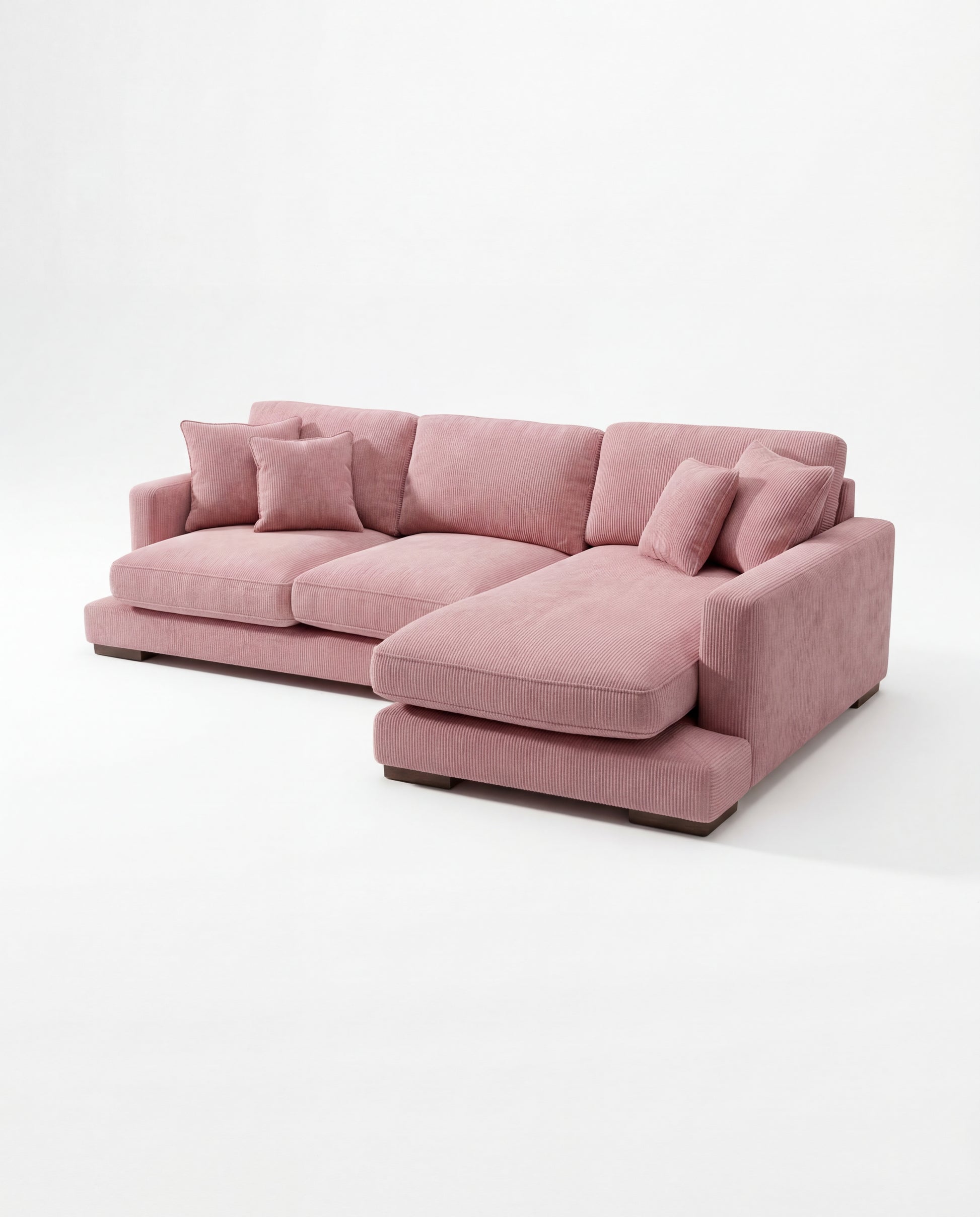 City Rose Pink Corduroy Chaise Lounge