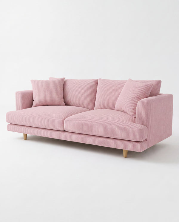 Meadow 2 Seater Sofa - Baby Pink Corduroy