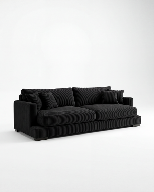 Cloud Sofa Bagira Black Corduroy