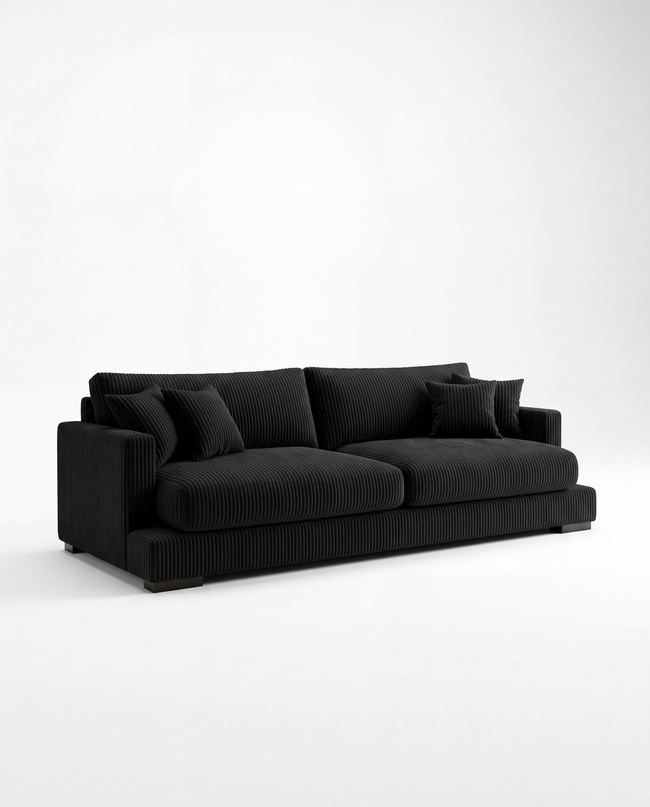 Cloud Sofa Bagira Black Corduroy Hover Image
