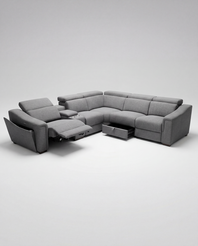 Lena Electric Recliner Corner Lounge Hover Image