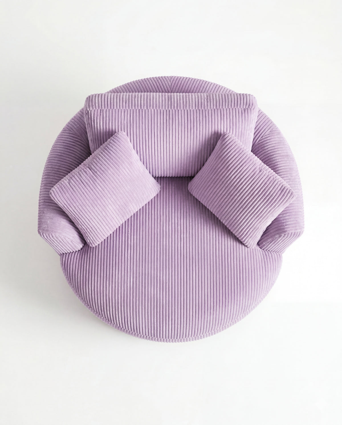 Cuddle Swivel Chair - Lilac - Room Setting | Vibe Sofas Australia