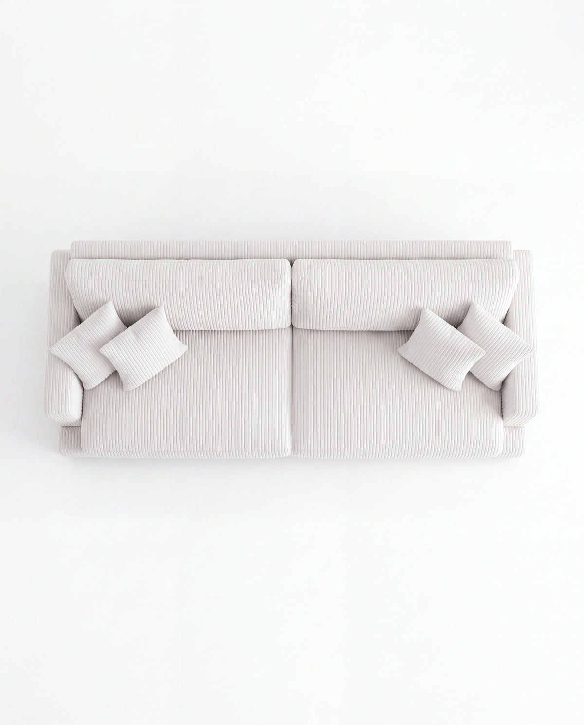 Cloud Sofa White Corduroy — Lifestyle