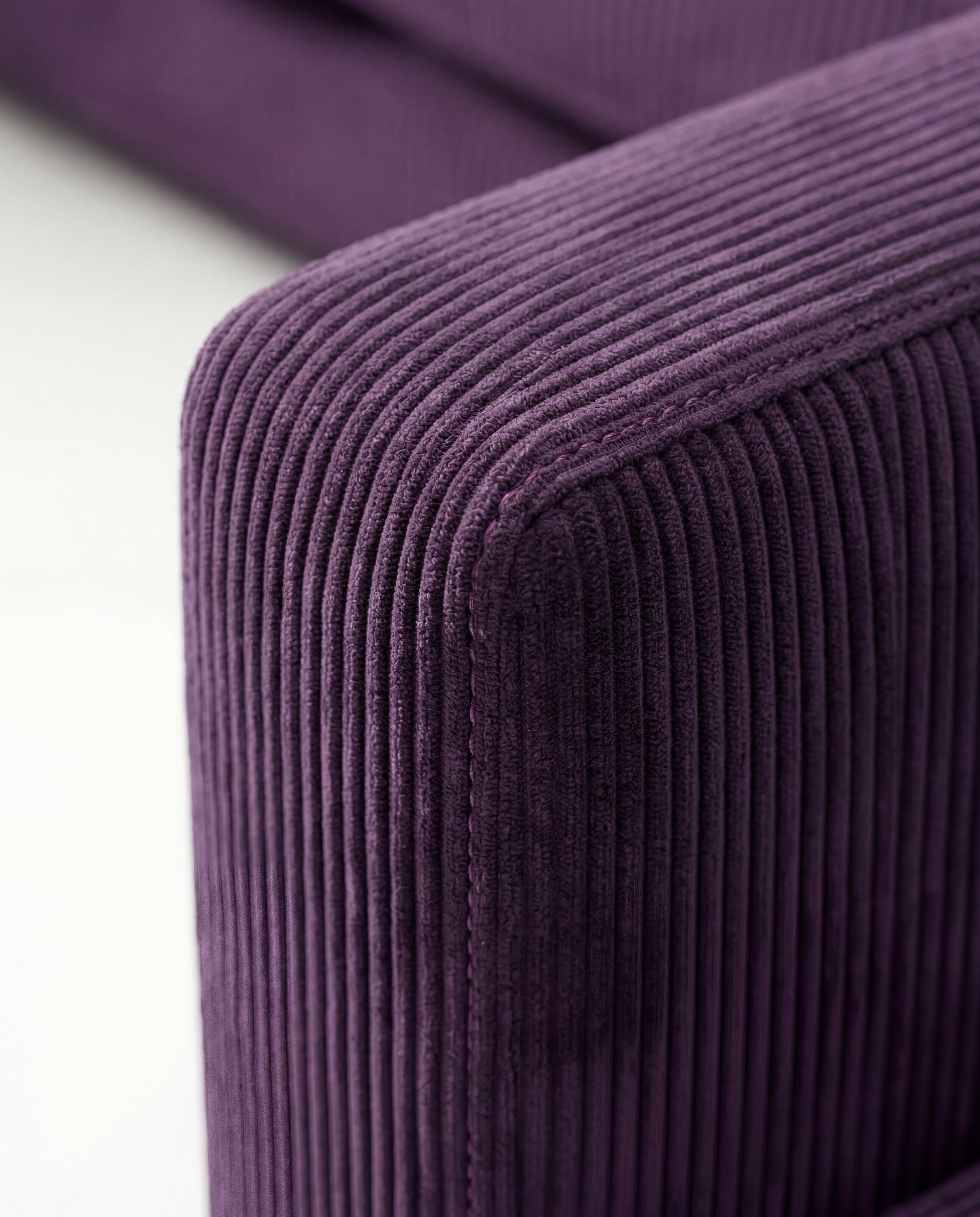 City Chaise Lounge Purple Corduroy