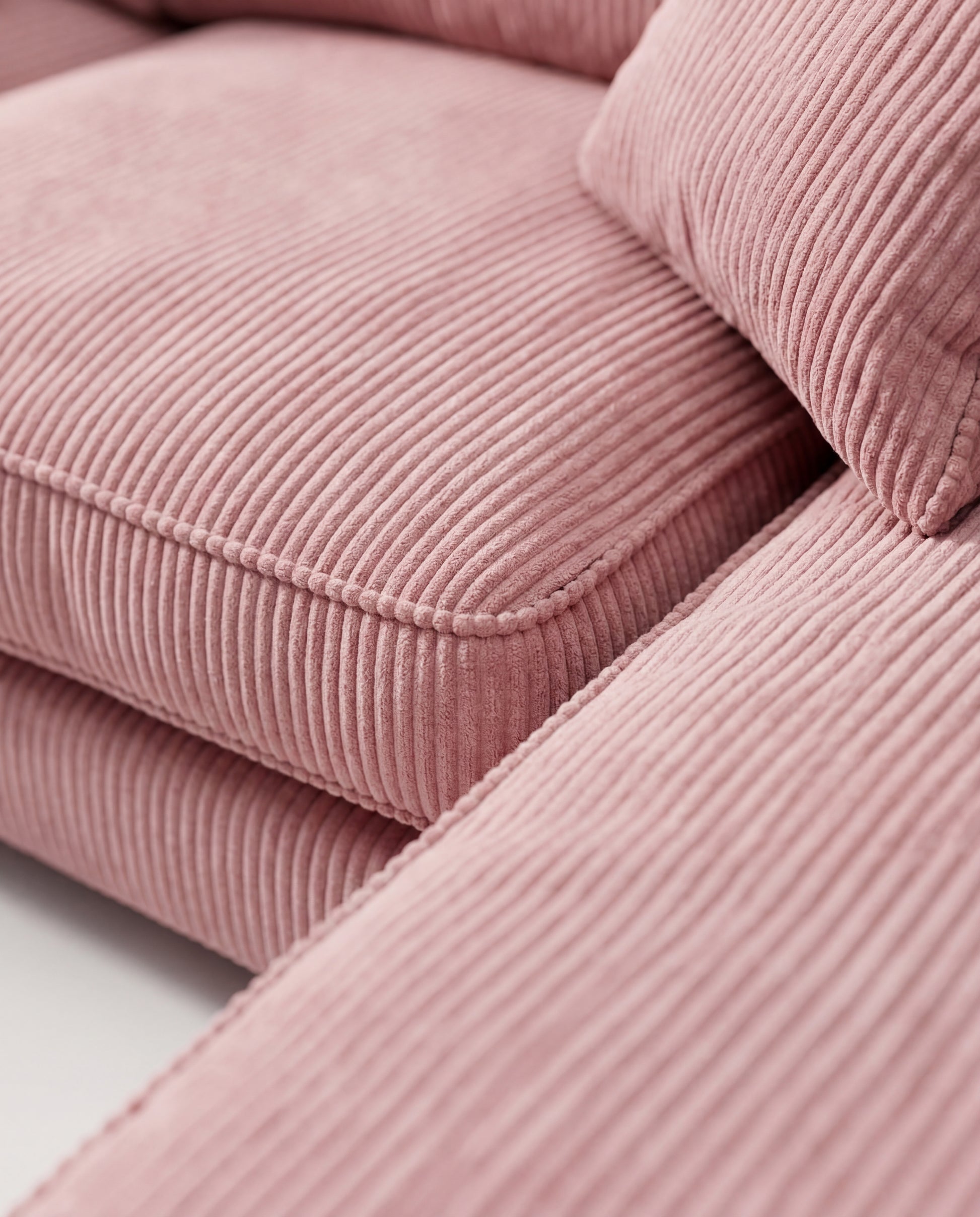 City Rose Pink Corduroy Chaise Lounge