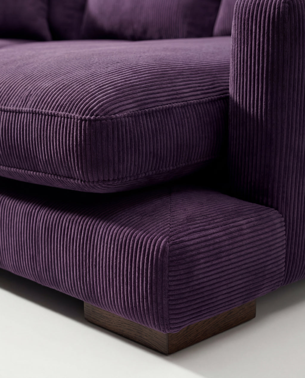 City Chaise Lounge Purple Corduroy