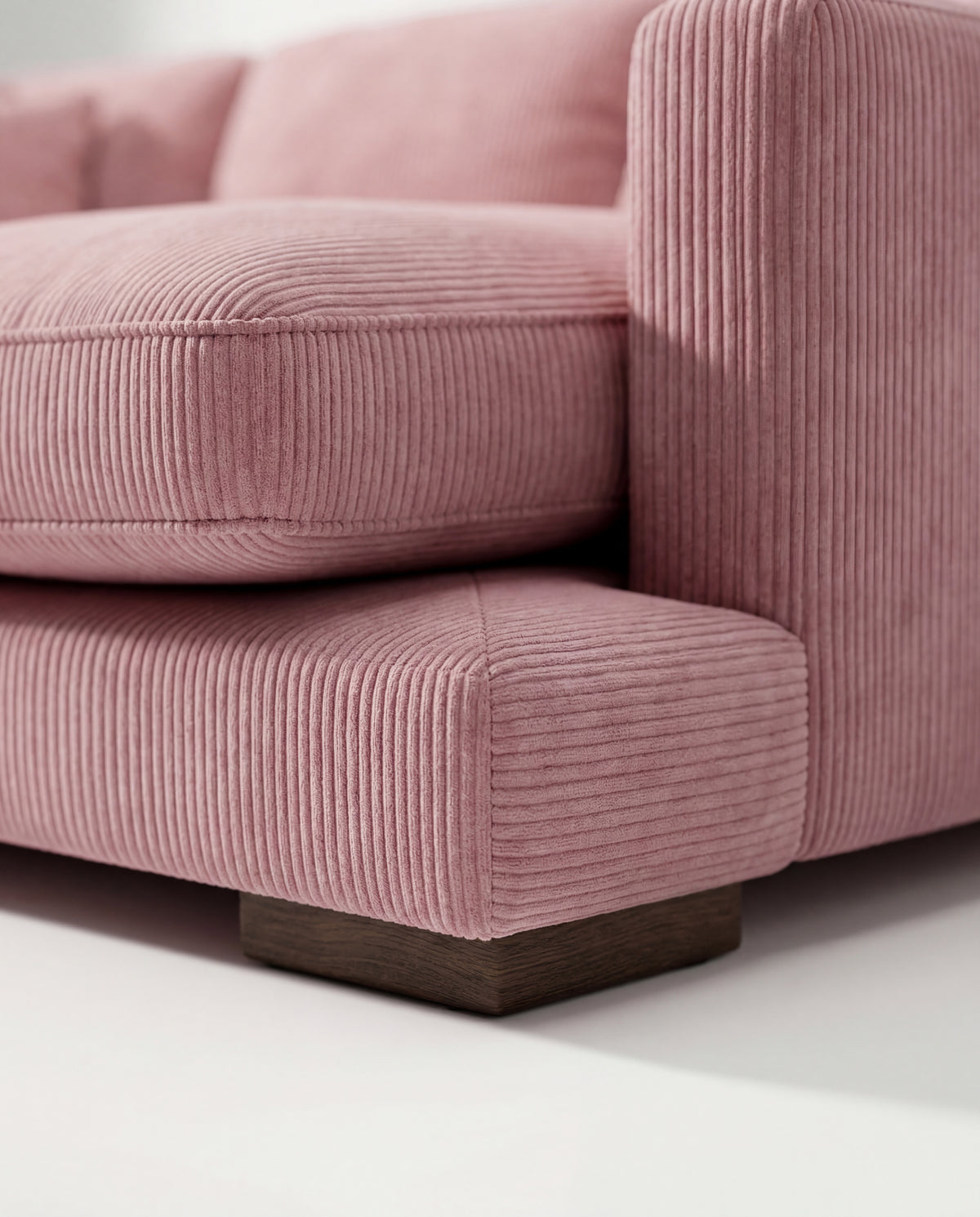 City Rose Pink Corduroy Chaise Lounge