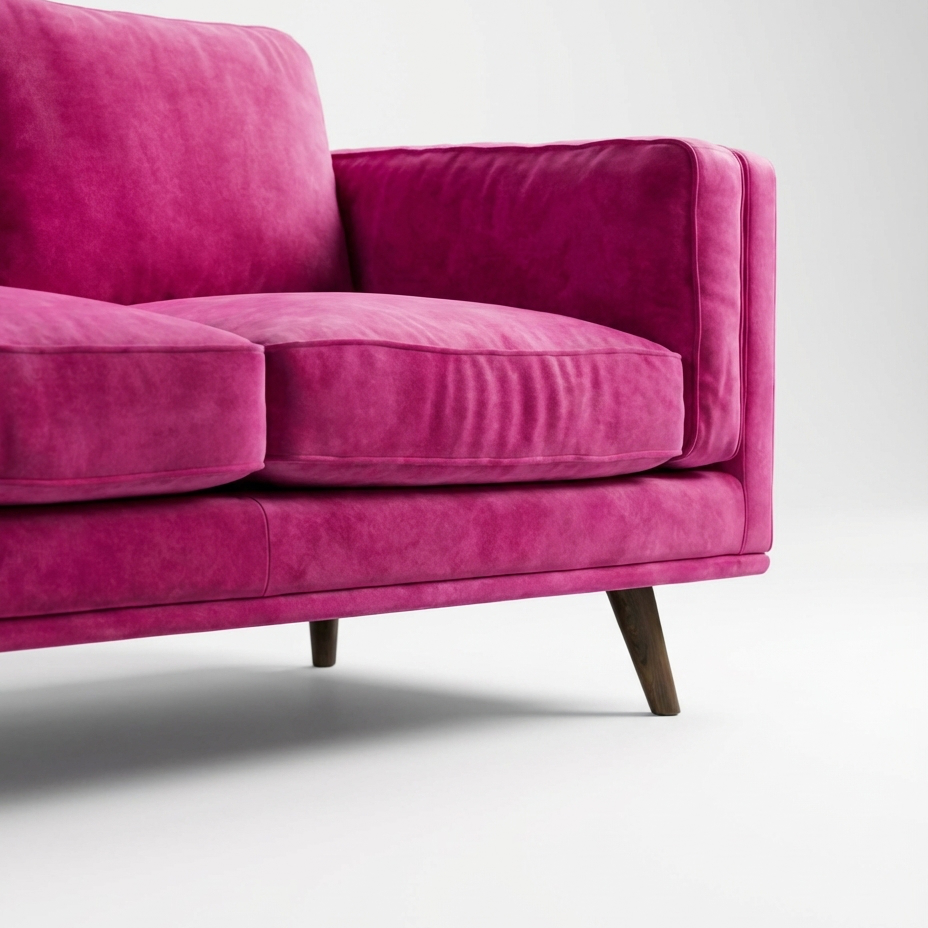 Monroe 2 Seater Sofa Barbie Pink - View 25 | Vibe Sofas Australia