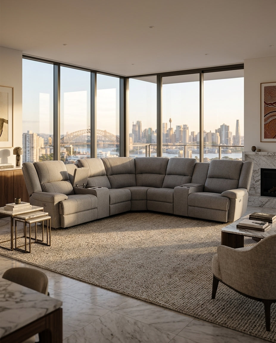 Peru Electric Recliner Corner Lounge