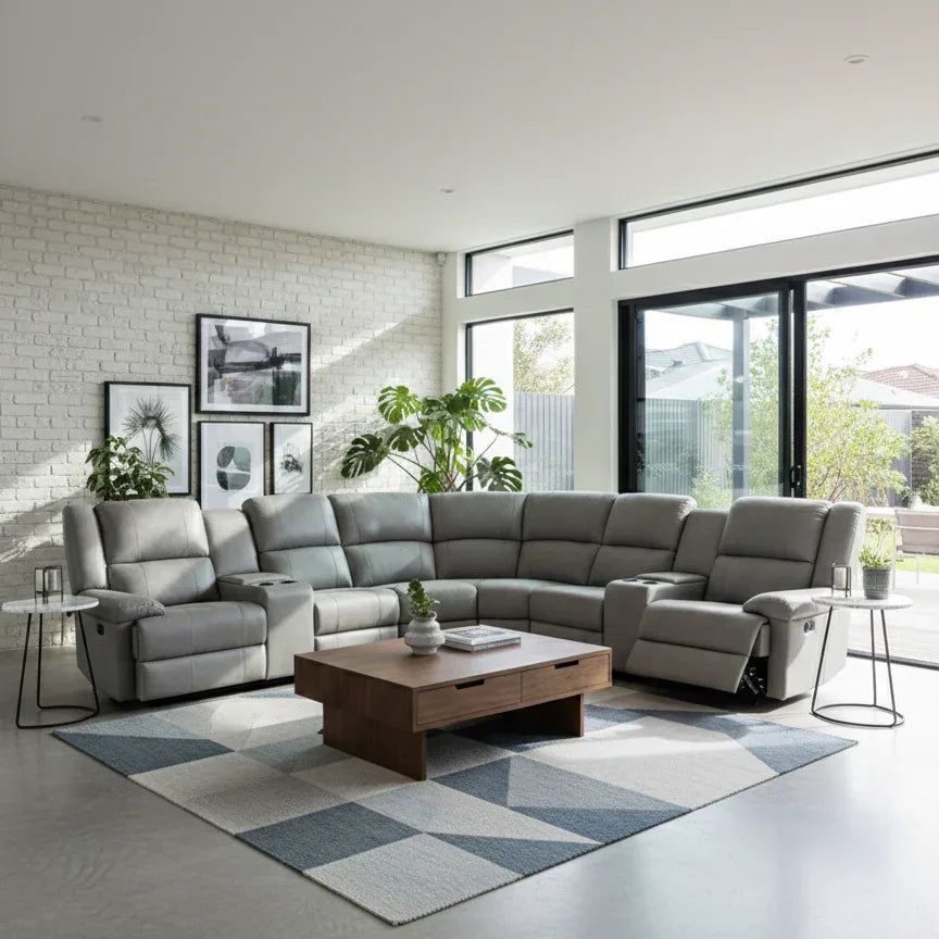 Peru Electric Recliner Corner Lounge - Vibe Sofas