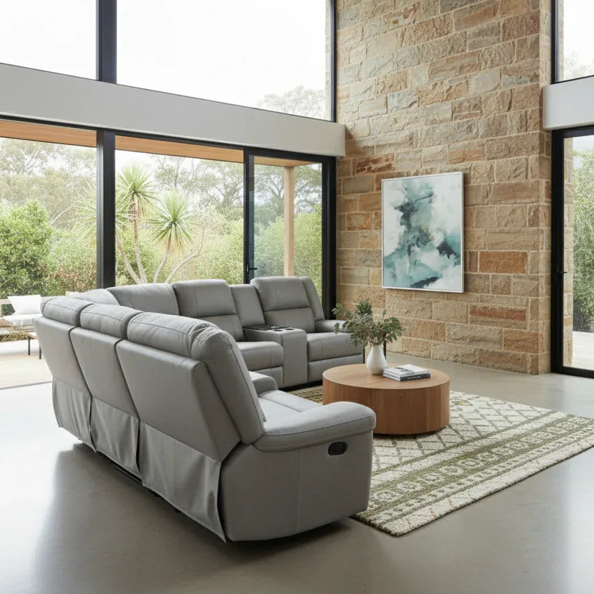 Peru Electric Recliner Corner Lounge - Vibe Sofas