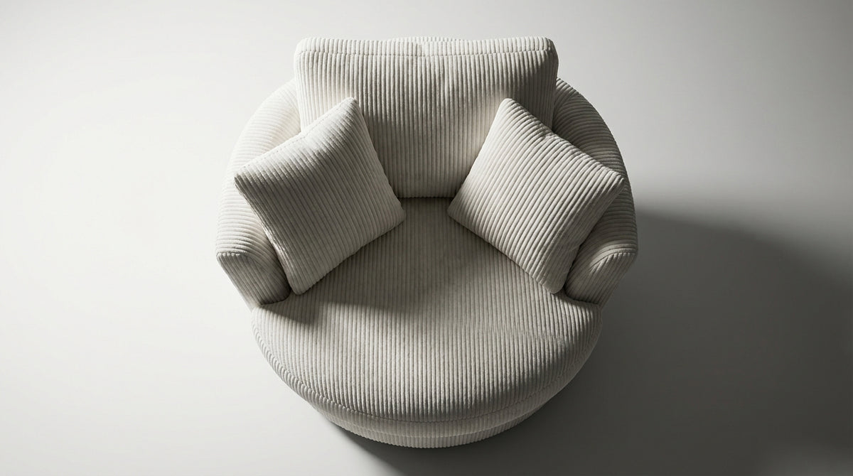 Cuddle Swivel Chair - White