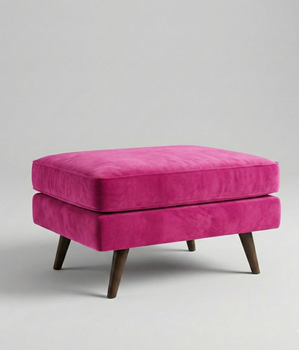 Monroe Ottoman Barbie Pink