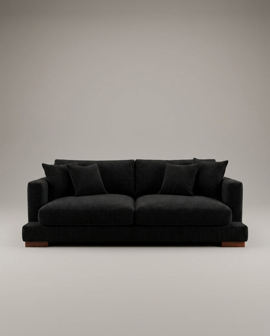 Cloud Sofa Bagira Black Corduroy