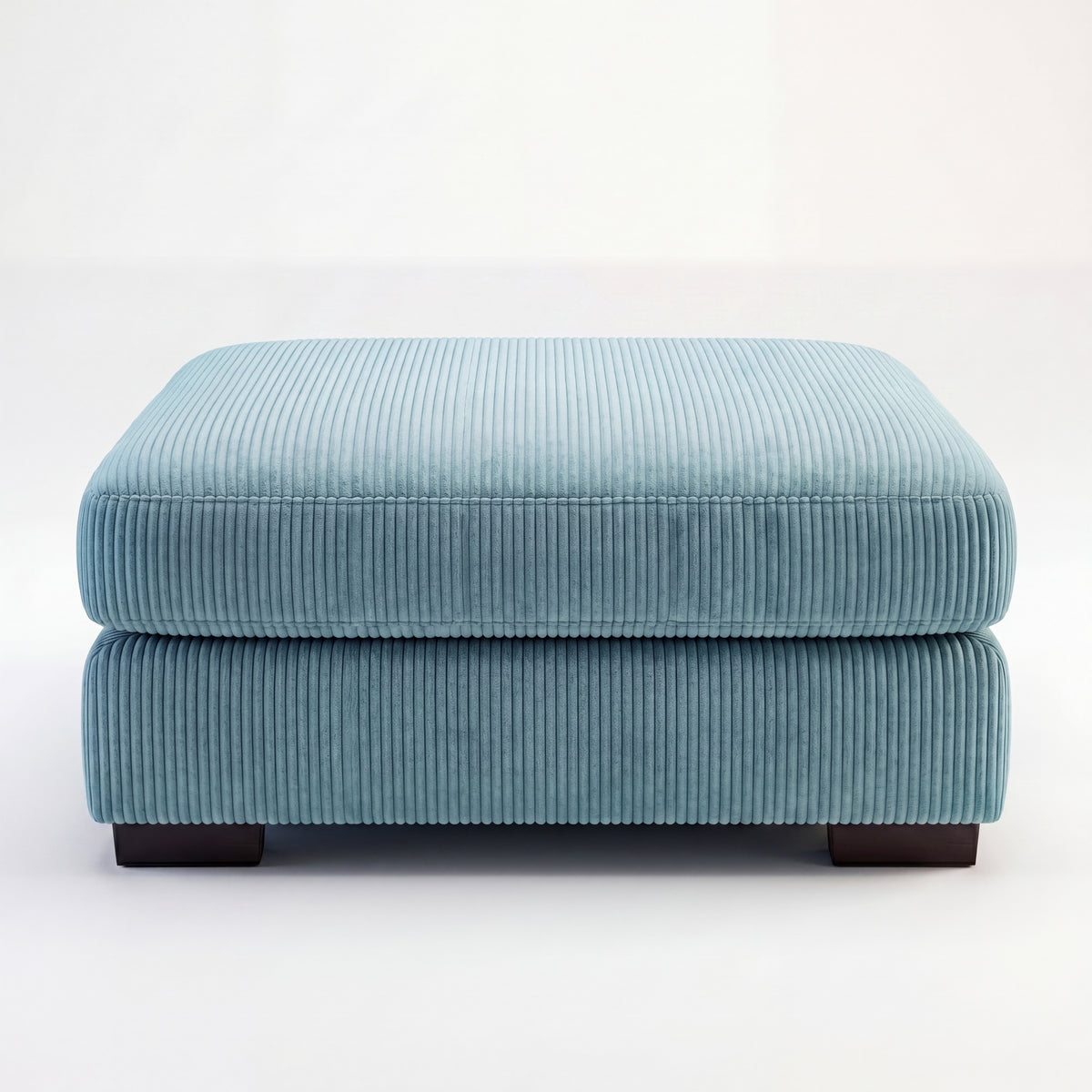 Fabric Cloud Ottoman Aqua Corduroy