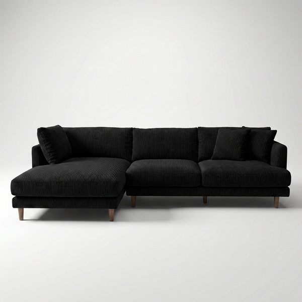 Meadow Chaise Lounge - Bagira Black Corduroy
