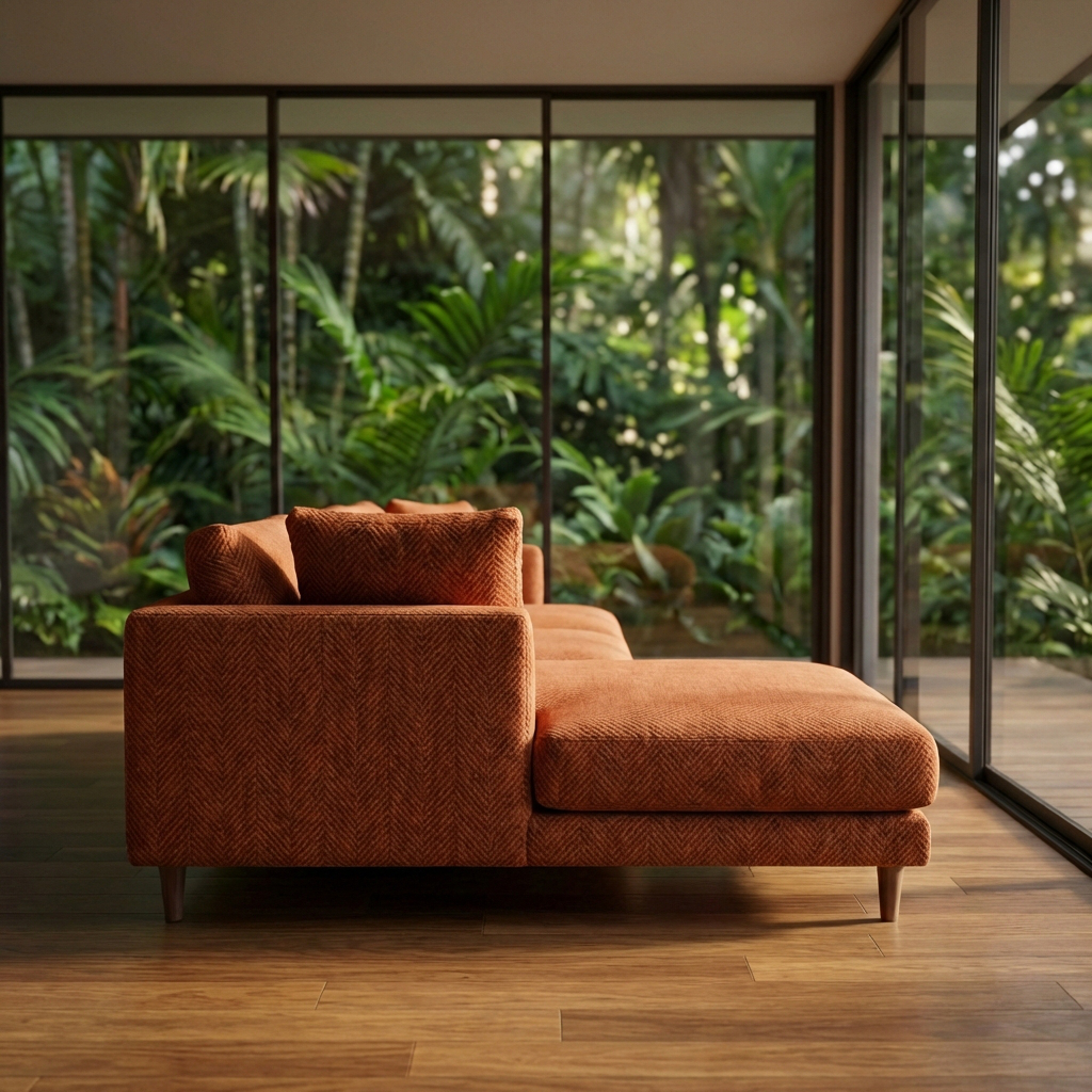 Meadow Chaise Lounge - Burnt Orange