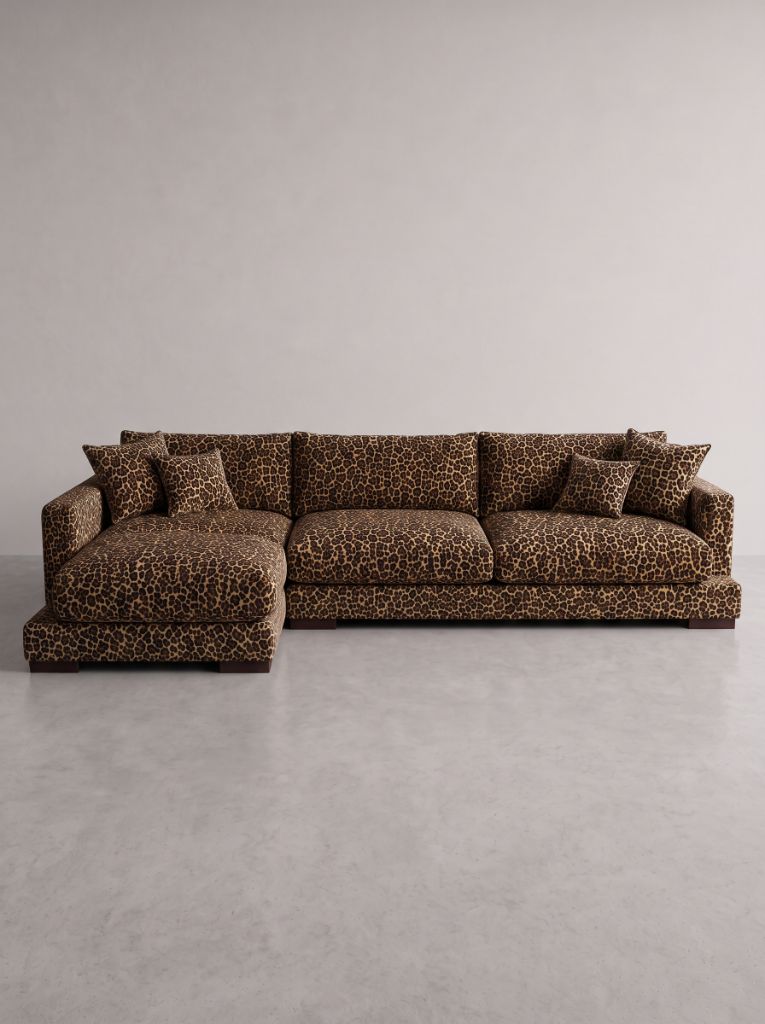 Leopard Print Cloud Chaise Lounge