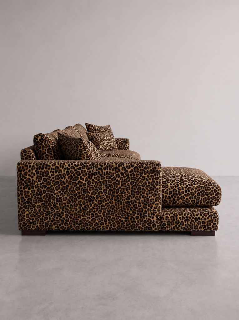 Leopard Print Cloud Chaise Lounge