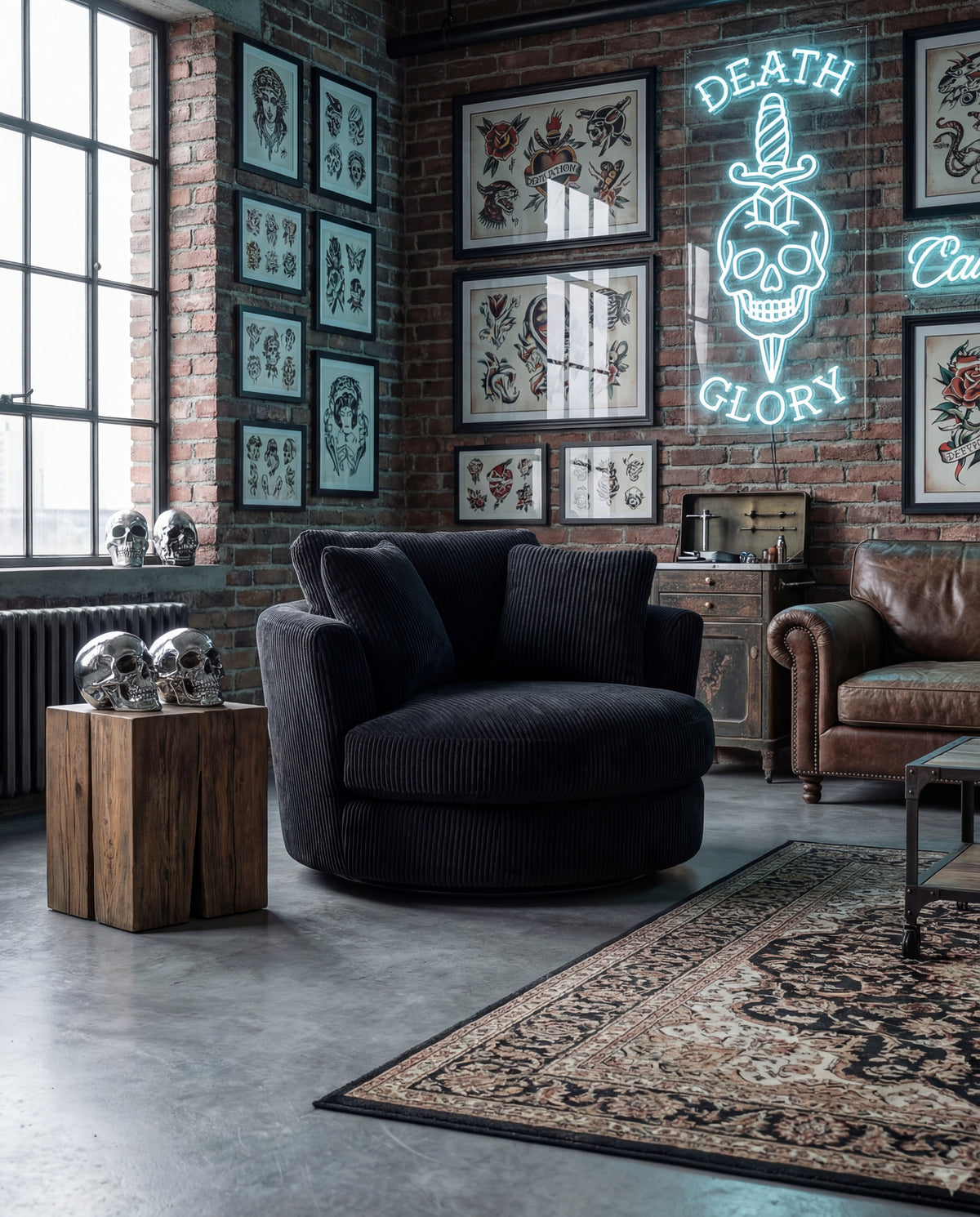 Cuddle Swivel Chair - Black - View 14 | Vibe Sofas Australia