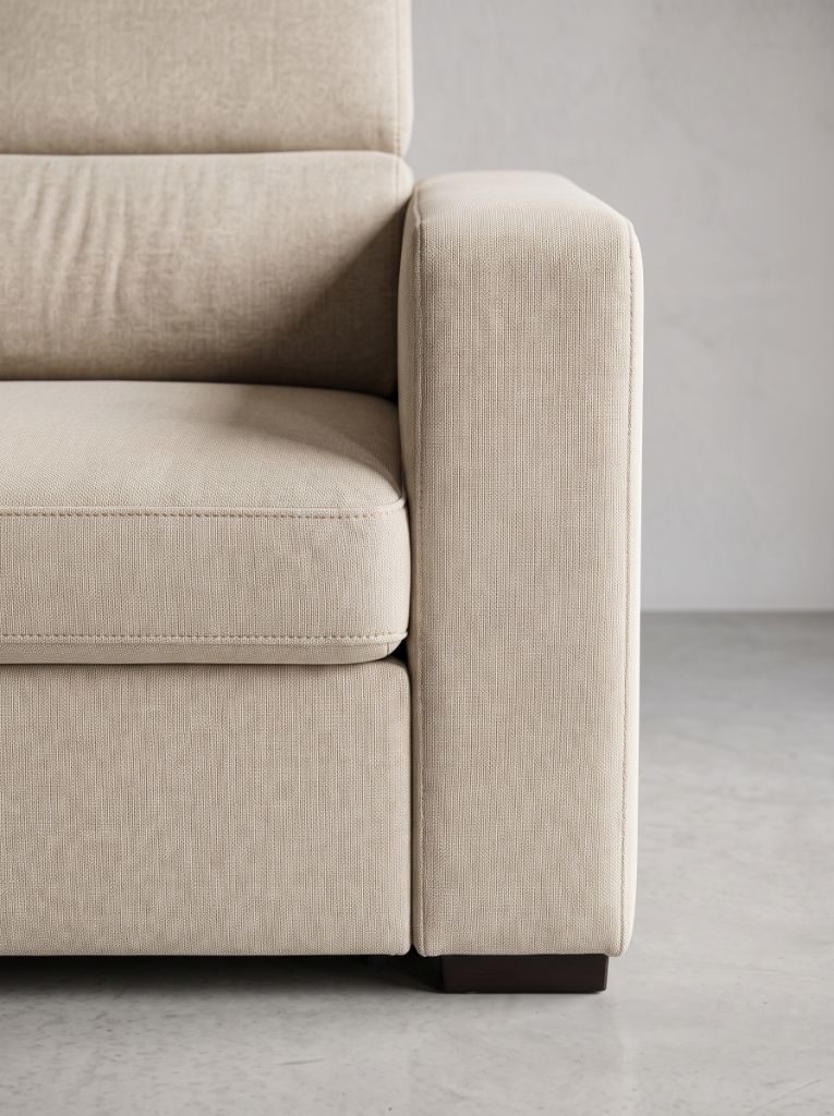 Beige Fabric Evo Sleeper Chaise Lounge
