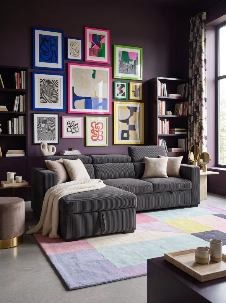 Charcoal Corduroy Evo Sleeper Chaise Lounge