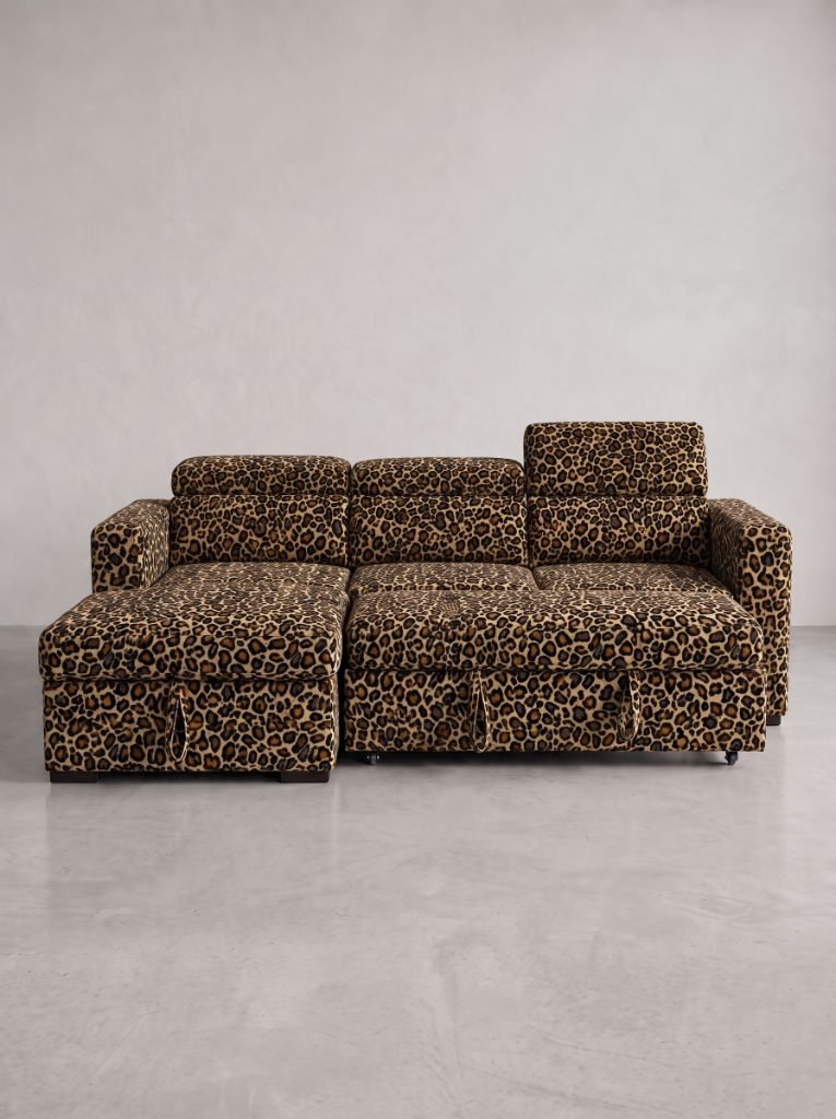 Leopard Print Evo Sleeper Chaise Lounge