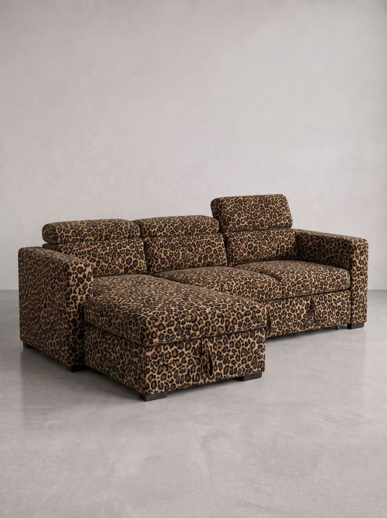 Leopard Print Evo Sleeper Chaise Lounge