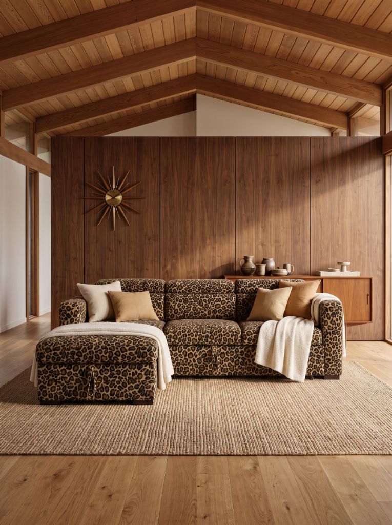 Leopard Print Evo Sleeper Chaise Lounge
