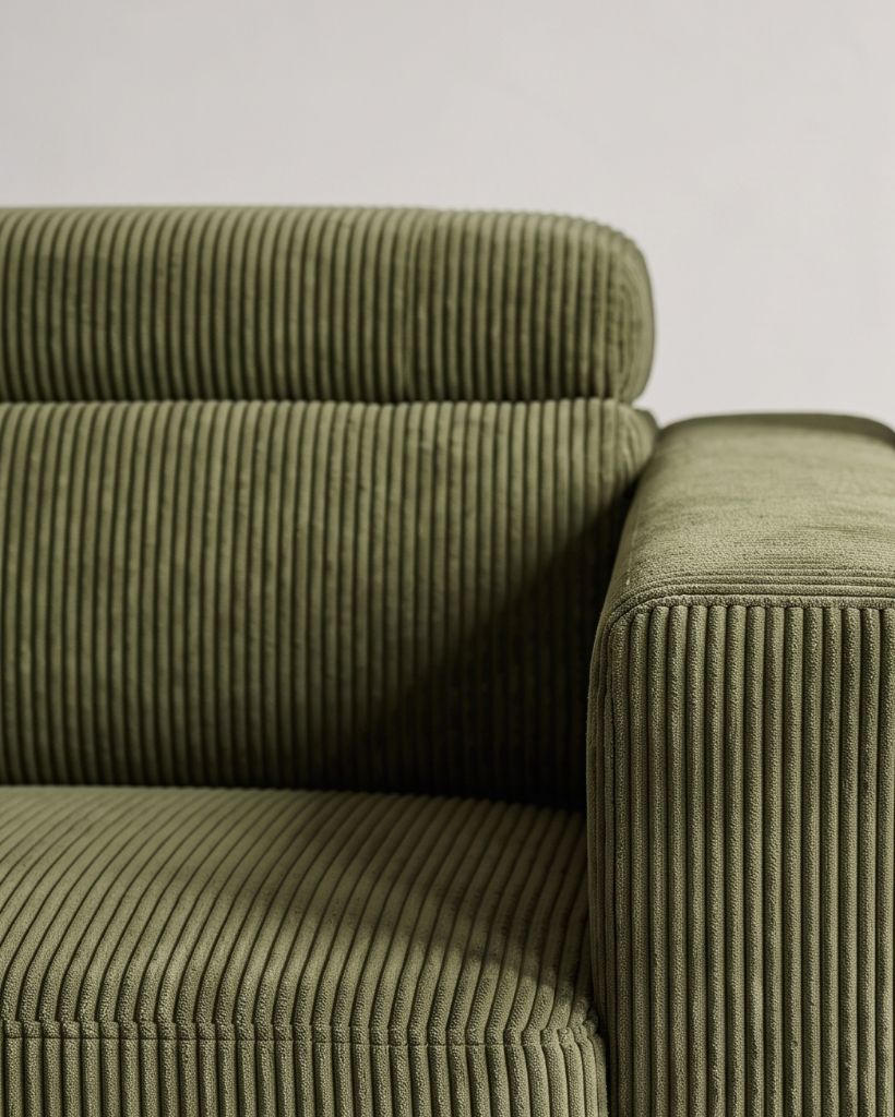 Olive Green Corduroy Evo Sleeper Chaise Lounge