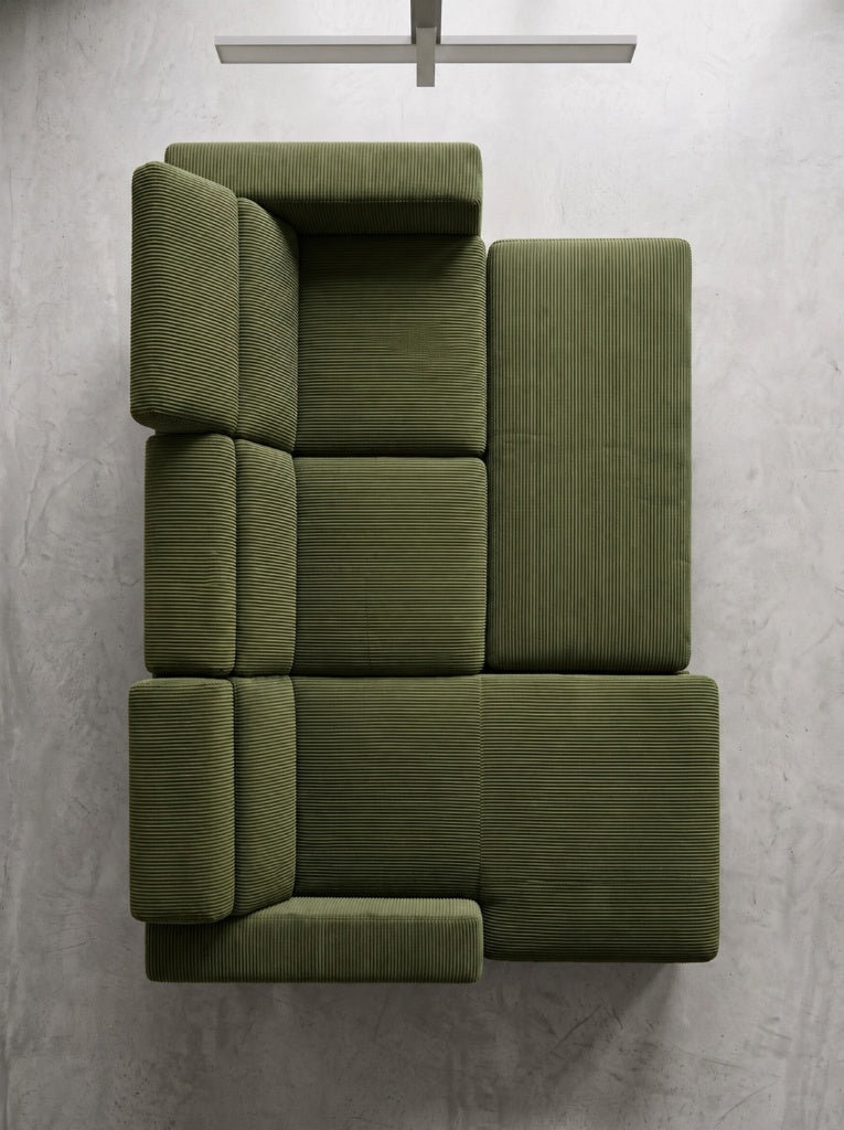 Olive Green Corduroy Evo Sleeper Chaise Lounge