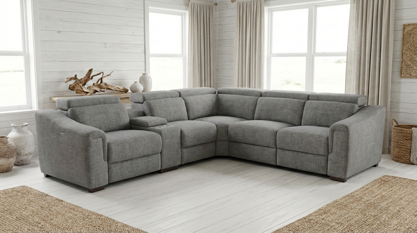 Lena Electric Recliner Corner Lounge - View 3 | Vibe Sofas Australia