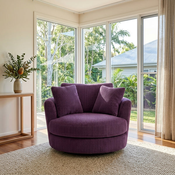 Cuddle Swivel Chair - Purple Haze