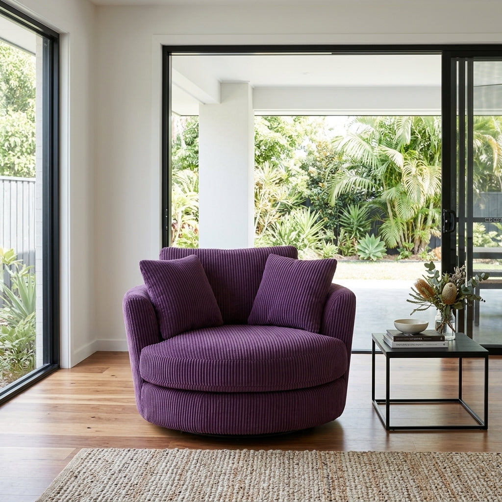 Cuddle Swivel Chair - Purple Haze — Lifestyle
