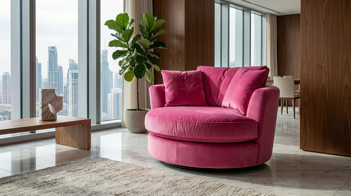 Cuddle Swivel Chair - Barbie Pink