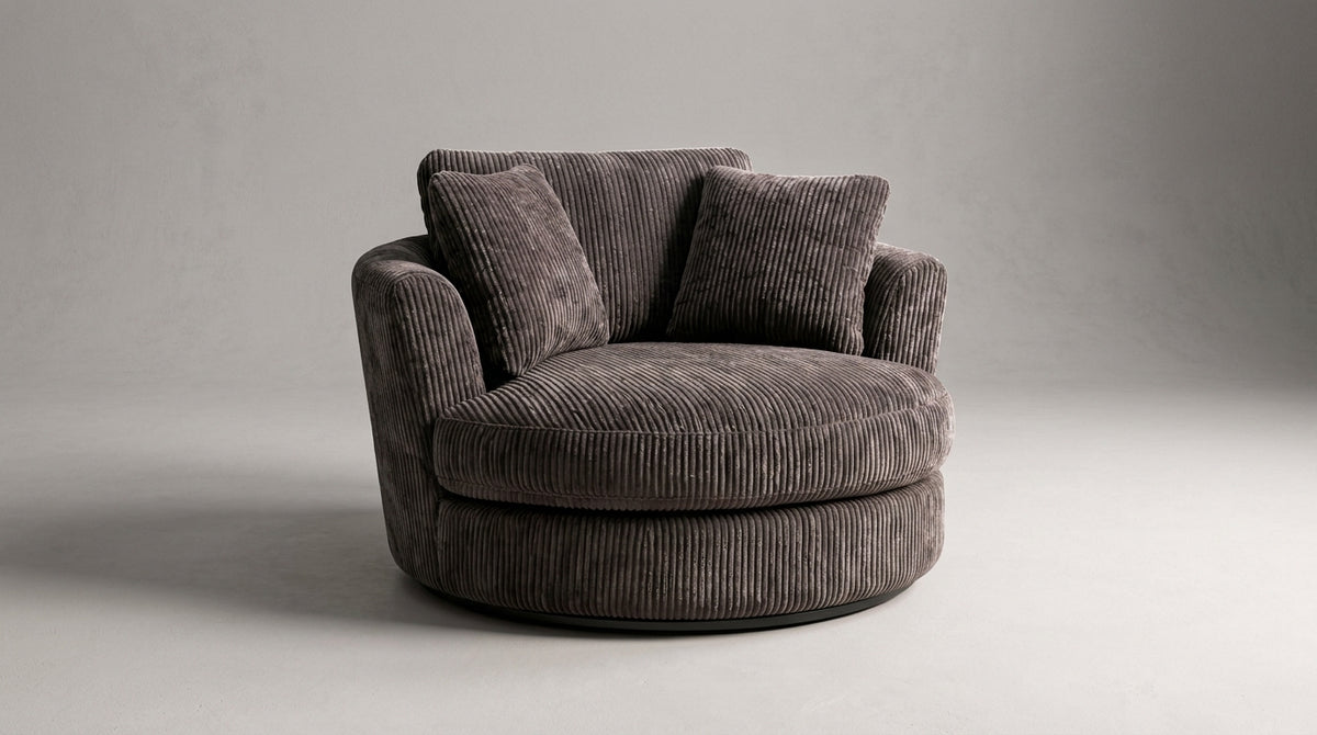 Cuddle Swivel Chair - Grey