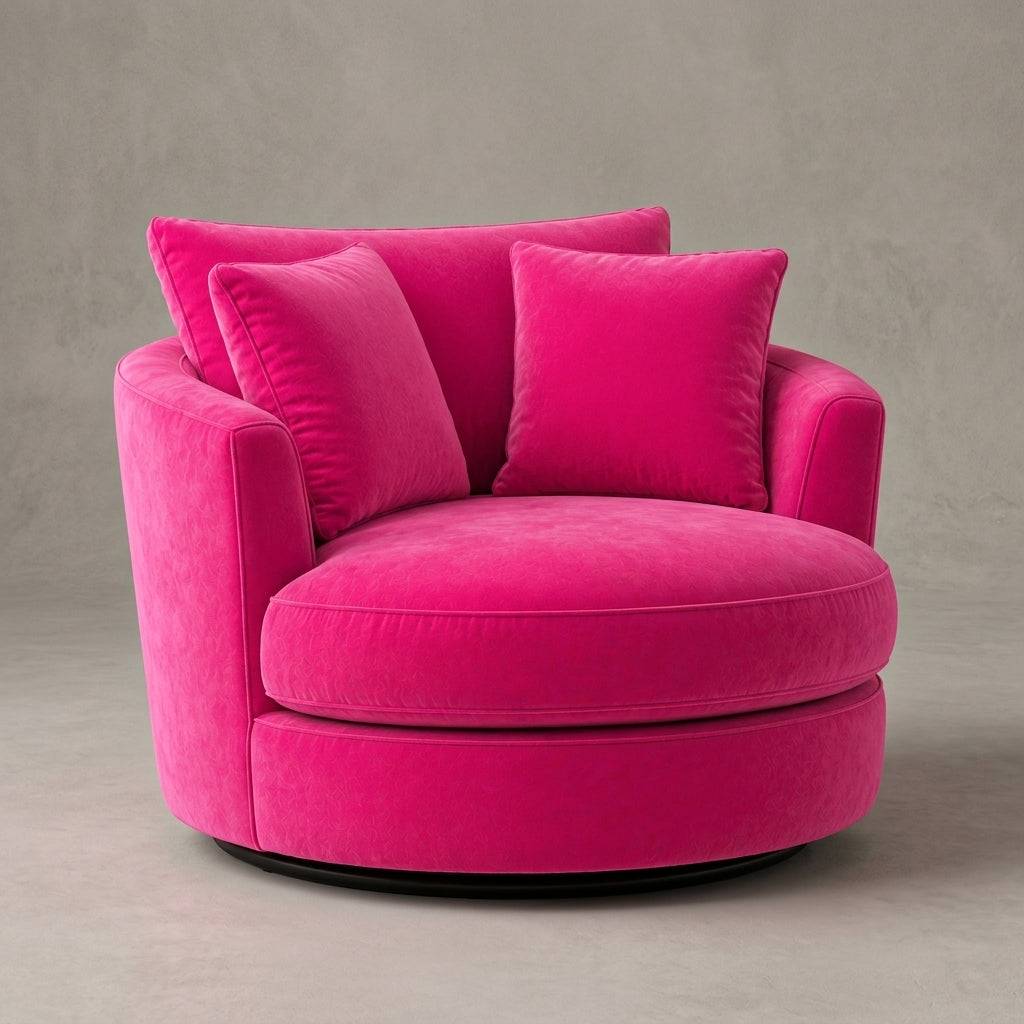 Cuddle Swivel Chair - Barbie Pink